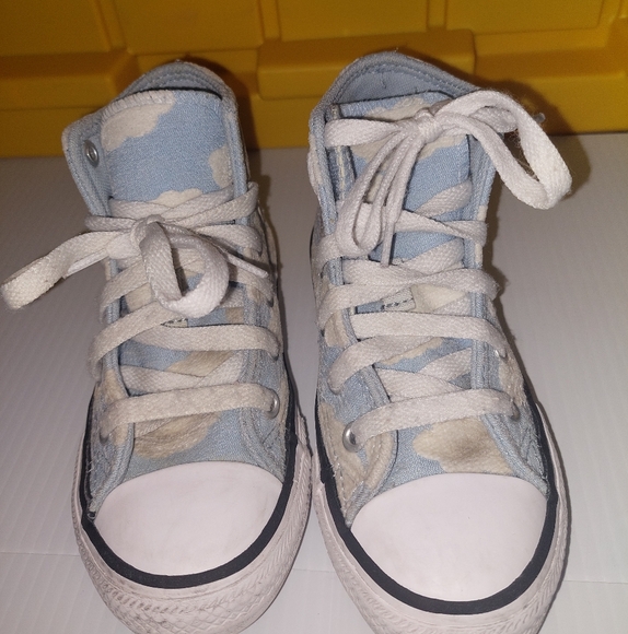 Converse Blue and White High-Top Sneakers - Picture 3 of 6